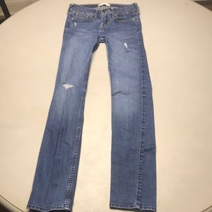 Abercrombie kids (girls) slim blue ripped jeans